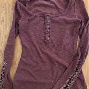 Patty Boutik long sleeve Henley shirt
